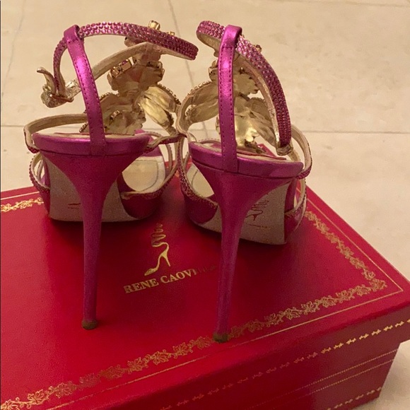 Rene Caovilla jeweled scrappy heels size 38 - Picture 3 of 5
